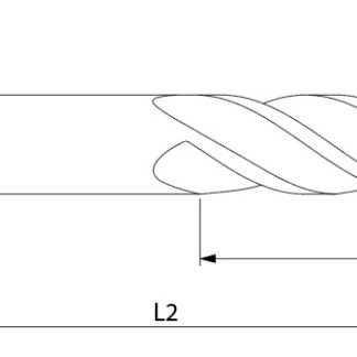 BLACX S1U end mill dimension drawing